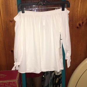 White off shoulder top